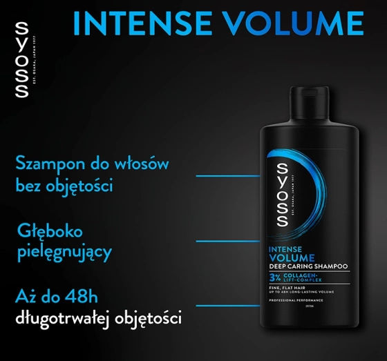 SYOSS VOLUME SHAMPOO FOR FINE AND FLAT HAIR 440ML
