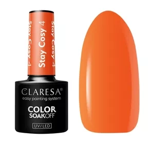 CLARESA SOAK OFF HYBRID NAIL POLISH STAY COSY 4 5ML