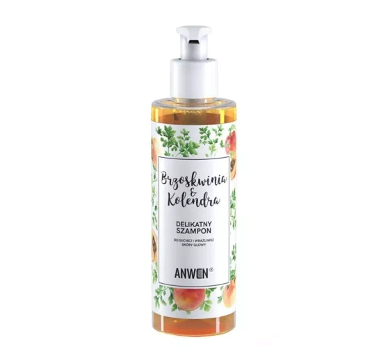 ANWEN PEACH CORIANDER GENTLE SHAMPOO FOR DRY AND SENSITIVE SCALP 200ML