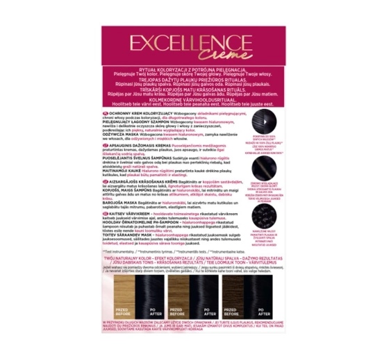 LOREAL EXCELLENCE CREME HAIR COLOUR 100 BLACK