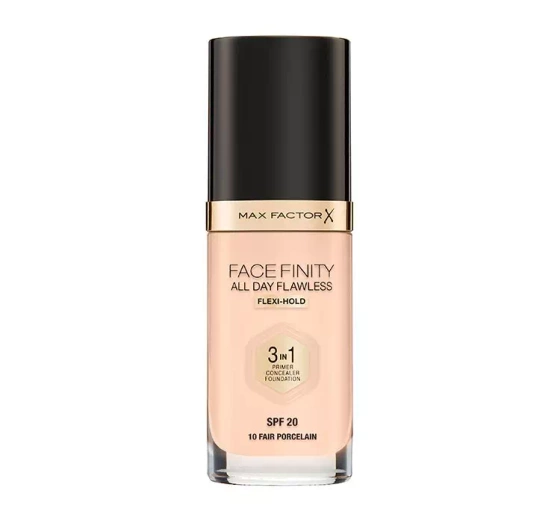 MAX FACTOR FACEFINITY ALL DAY FLAWLESS FOUNDATION 3IN1 10 FAIR PORCELAIN 30ML