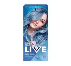 SCHWARZKOPF LIVE ULTRA BRIGHTS PRETTY PASTELS SEMI PERMANENT HAIR DYE P121 DENIM STEEL