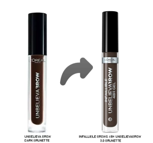 LOREAL UNBELIEVA BROW GEL DARK BRUNETTE 3.4ML