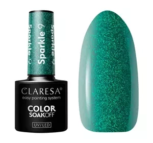 CLARESA SOAK OFF HYBRID NAIL POLISH SPARKLE 9 5G