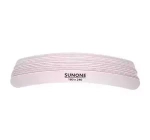 SUNONE NAIL FILE BANANA SHAPE 180/240 10 PCS