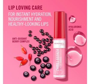 Rimmel Thrill Seeker Lip Gloss with Applicator 150 Pink Candy 10ml