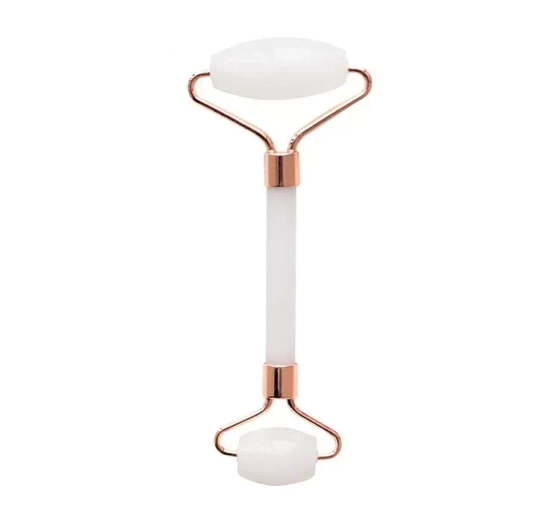 FLUFF FACE ROLLER JADE FACIAL MASSAGER WHITE