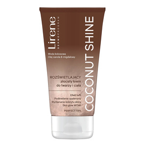 LIRENE COCONUT SHINE ILLUMINATING GOLDEN FACE AND BODY CREAM 150ML