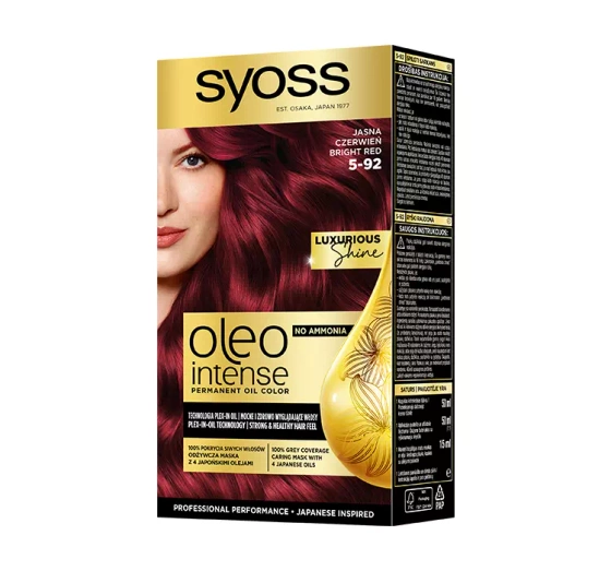 SYOSS OLEO INTENSE HAIR COLOUR WITHOUT AMMONIA 5-92 BRIGHT RED