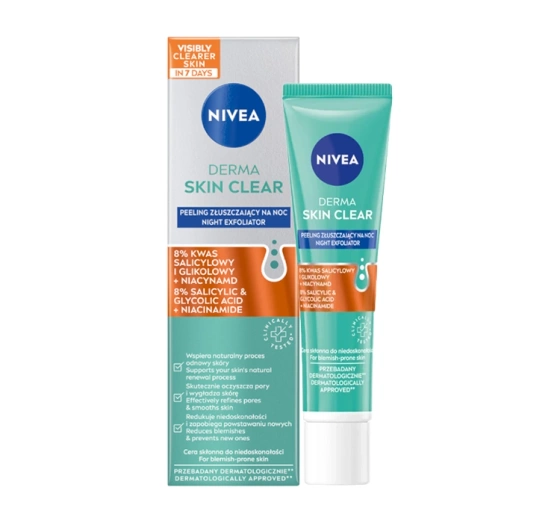 NIVEA DERMA SKIN CLEAR NIGHT EXFOLIATOR 40ML