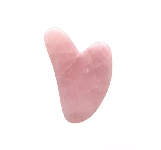 FLUFF GUA SHA STONE STONE FOR FACE MASSAGE PINK QUARTZ