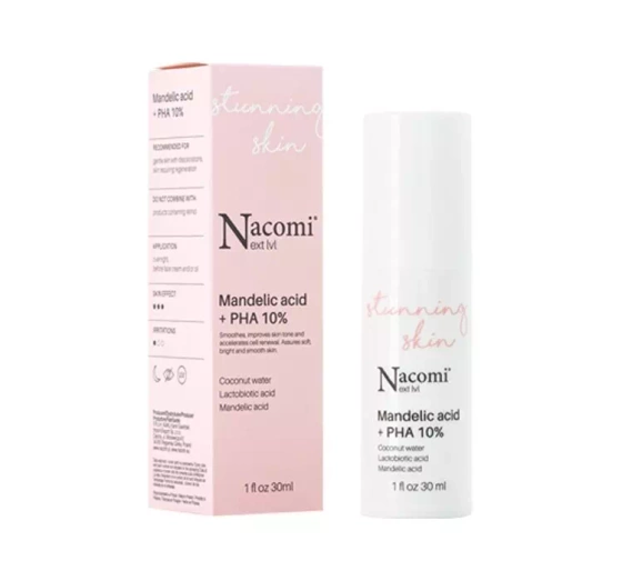 NACOMI NEXT LEVEL STUNNING SKIN MANDELIC ACID 10% + PHA FACE SERUM 30ML