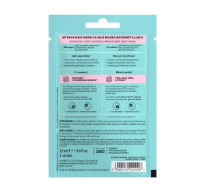 AA PINK ALOE INTENSIVE MOISTURIZING ILLUMINATING SHEET MASK 1 PC