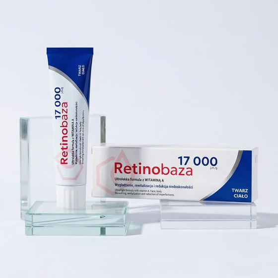 Retinobaza 17000 Pharmaceutical Vitamin A Cream for Wrinkles, Dark Spots and Blemishes 30g