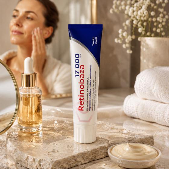 Retinobaza 17000 Pharmaceutical Vitamin A Cream for Wrinkles, Dark Spots and Blemishes 30g