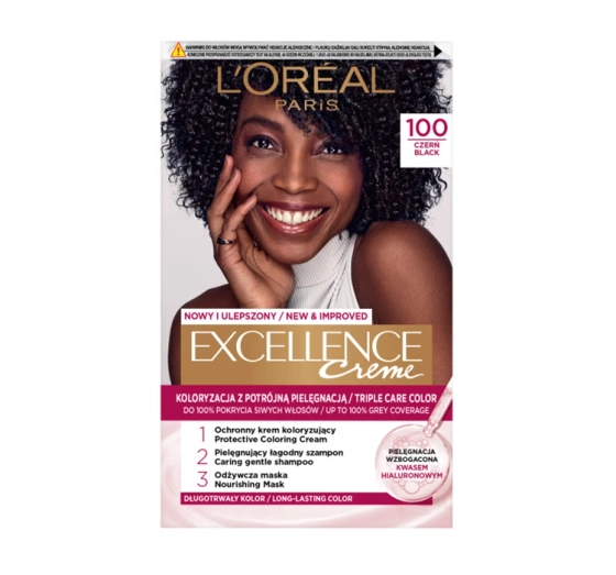 LOREAL EXCELLENCE CREME HAIR COLOUR 100 BLACK