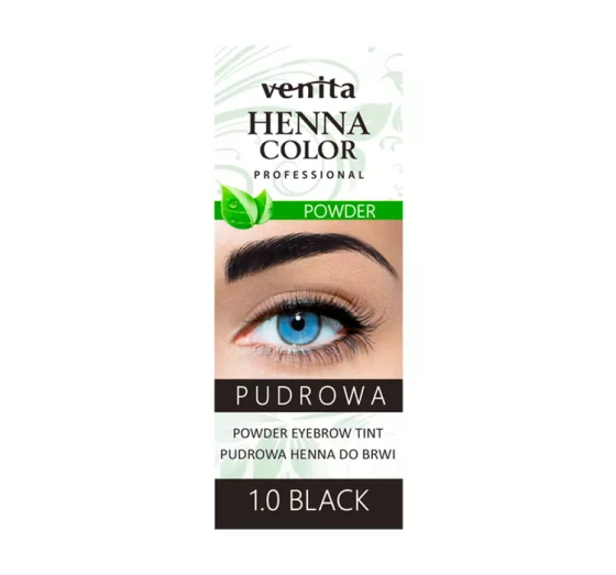 VENITA HENNA COLOR HENNA POWDER EYEBROW TINT 1.0 BLACK 4G
