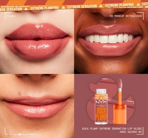 NYX PROFESSIONAL MAKEUP DUCK PLUMP PLUMPING LIP GLOSS 03 NUDE SWINGS 7ML