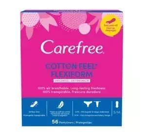 CAREFREE COTTON FLEXIFORM PANTY LINERS UNSCENTED 56 PIECES