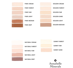 ANNABELLE MINERALS PRESSED MINERAL FOUNDATION GOLDEN FAIR 8.5G