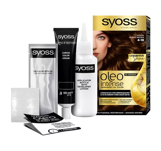 SYOSS OLEO INTENSE HAIR COLOUR WITHOUT AMMONIA 4-18 MOKKA BROWN