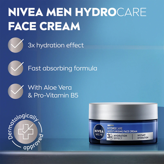 Click on photo to zoom it NIVEA MEN HydroCare Intensely Moisturising Aloe Vera Face Cream 50ml