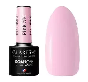 CLARESA SOAK OFF HYBRID NAIL POLISH PINK 514 5ML