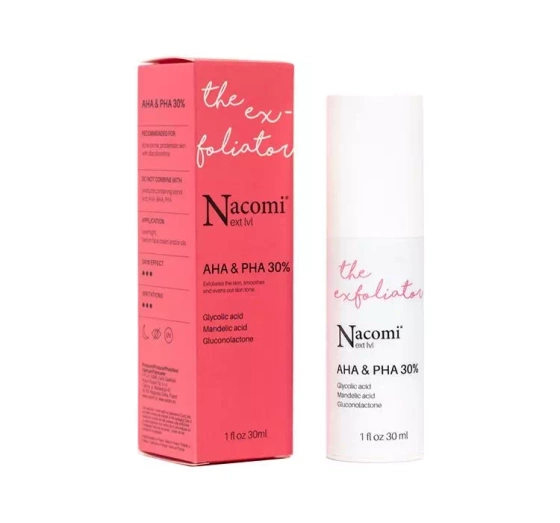 NACOMI NEXT LEVEL THE EXFOLIATOR AHA & PHA 30% ACID PEEL FACE SERUM 30ML