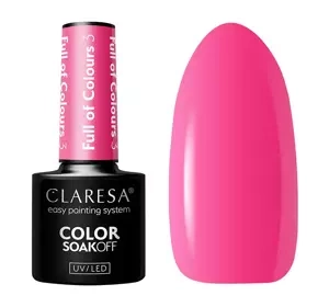 CLARESA SOAK OFF HYBRID NAIL POLISH FULL OF COLOURS 3 5G