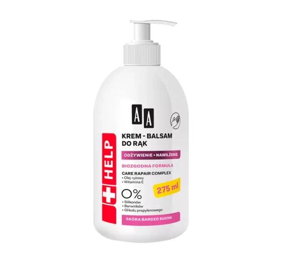 Click on photo to zoom it AA Help Nourishing and Moisturising Hand Cream-Balm 275ml