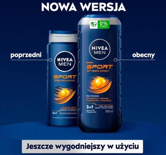 Click on photo to zoom it NIVEA MEN Sport 3-in-1 Shower Gel 500ml