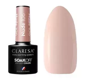CLARESA SOAK OFF HYBRID NAIL POLISH NUDE 106 5ML