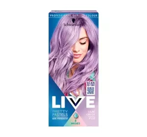 SCHWARZKOPF LIVE ULTRA BRIGHTS PRETTY PASTELS SEMI PERMANENT HAIR DYE L120 LILAC CRUSH