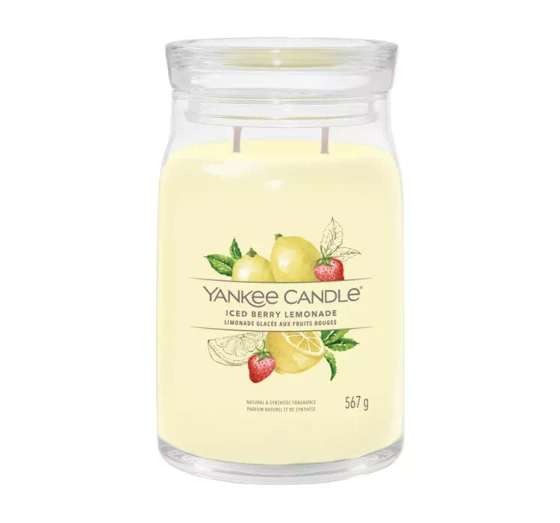 YANKEE CANDLE SIGNATURE SCENTED CANDLE ICED BERRY LEMONADE 567G