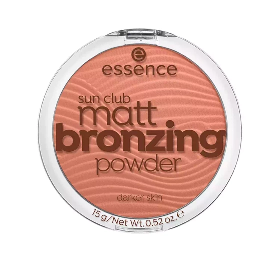 ESSENCE SUN CLUB VEGAN MATTE BRONZING POWDER DARKER SKIN 15G