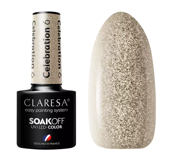 CLARESA SOAK OFF CLARESA SOAK OFF HYBRID NAIL POLISH  CELEBRATION 6 5G