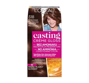 LOREAL CASTING CREME GLOSS SEMI PERMANENT HAIR DYE 518 HAZELNUT MOCCACCINO