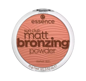 ESSENCE SUN CLUB VEGAN MATTE BRONZING POWDER DARKER SKIN 15G