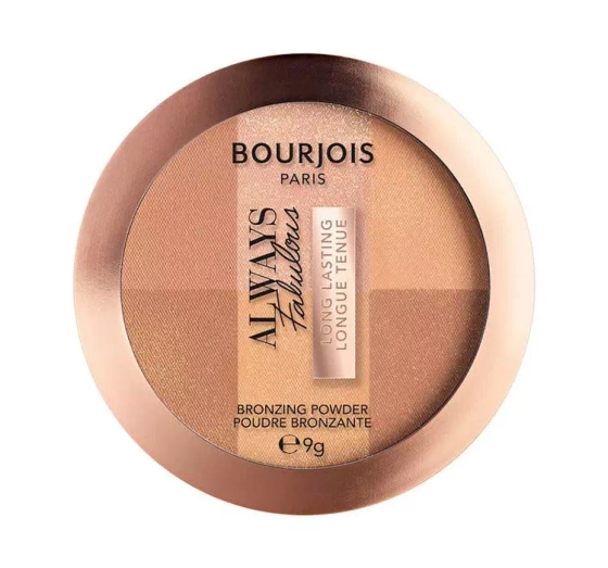 BOURJOIS ALWAYS FABULOUS FACE BRONZER BRONZING POWDER 001 MEDIUM 9G