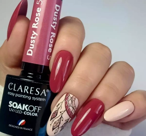CLARESA SOAK OFF HYBRID NAIL POLISH DUSTY ROSE 5 5G