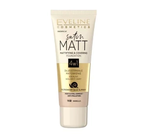 EVELINE SATIN MATT MATTIFYING FOUNDATION 102 VANILLA 30ML
