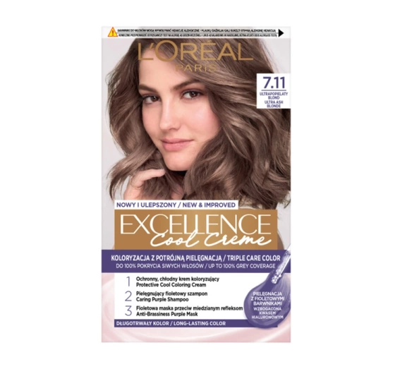 LOREAL EXCELLENCE COOL CREME 7.11 ULTRA ASH BLONDE