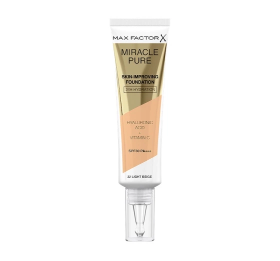 MAX FACTOR MIRACLE PURE SKIN-IMPROVING FOUNDATION 32 LIGHT BEIGE 30ML