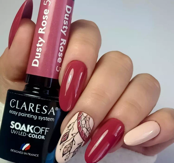 CLARESA SOAK OFF HYBRID NAIL POLISH DUSTY ROSE 5 5G