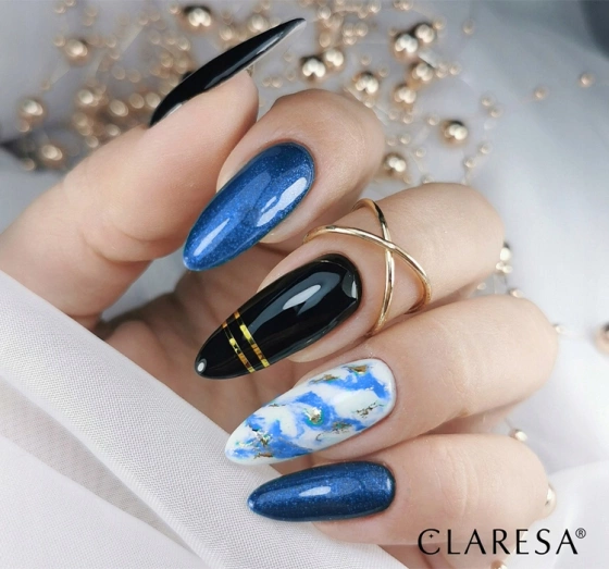 CLARESA SOAK OFF HYBRID NAIL POLISH GALAXY BLUE 5ML