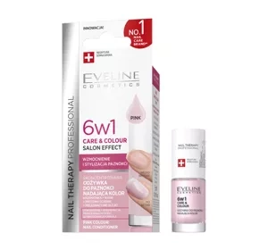 EVELINE NAIL THERAPY 6IN1 CARE AND COLOUR PINK 5ML