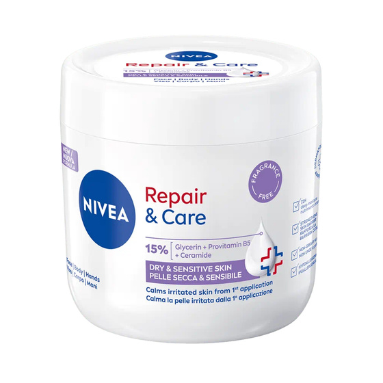 NIVEA Repair&Care Moisturising and Protective Cream for Body, Face and Hands 400ml