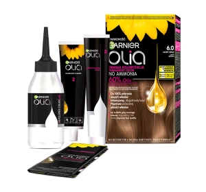 GARNIER OLIA PERMANENT HAIR COLOR NO AMMONIA 6.0 LIGHT BROWN