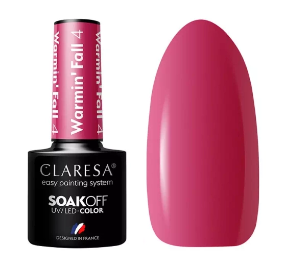 CLARESA SOAK OFF HYBRID NAIL POLISH WARMIN' FALL 4 5ML