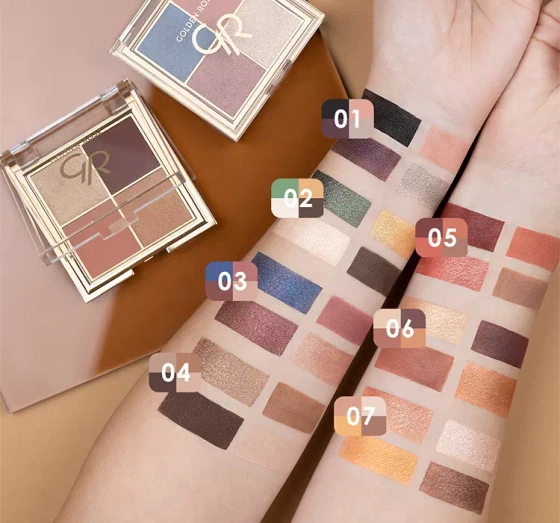 GOLDEN ROSE QUATTRO EYESHADOW PALETTE 04 COFFEE DREAM 4x2.2G